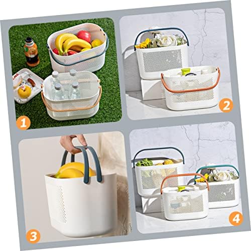 Portable Folding Shower Basket Plastic Organizer for Bathroom Kitchen Use