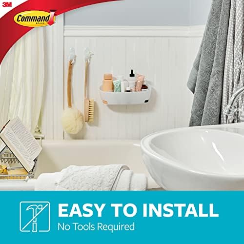 3M Command 127-inch Removable Shower Caddy with Shutter-Ready adhesive