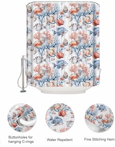 Shower Curtain Organizer Set - Waterproof Mesh Perfect For Bathroom Storage