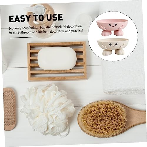 adesnwt x2 Adorable 2-Piece Cartoon Soap Dish