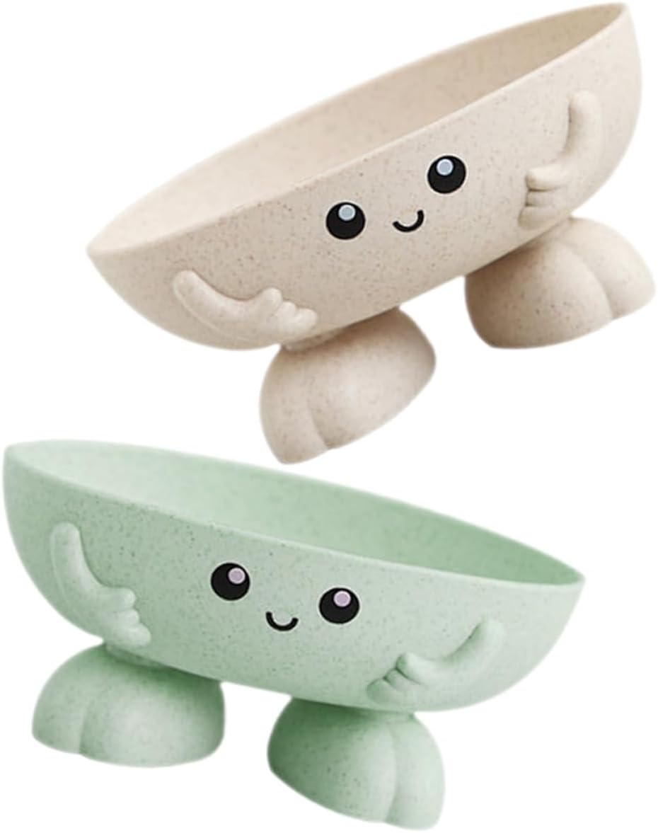 Cabilock 2-Piece Cartoon Soap Holder Trawarning-Style for Bathrooms Already