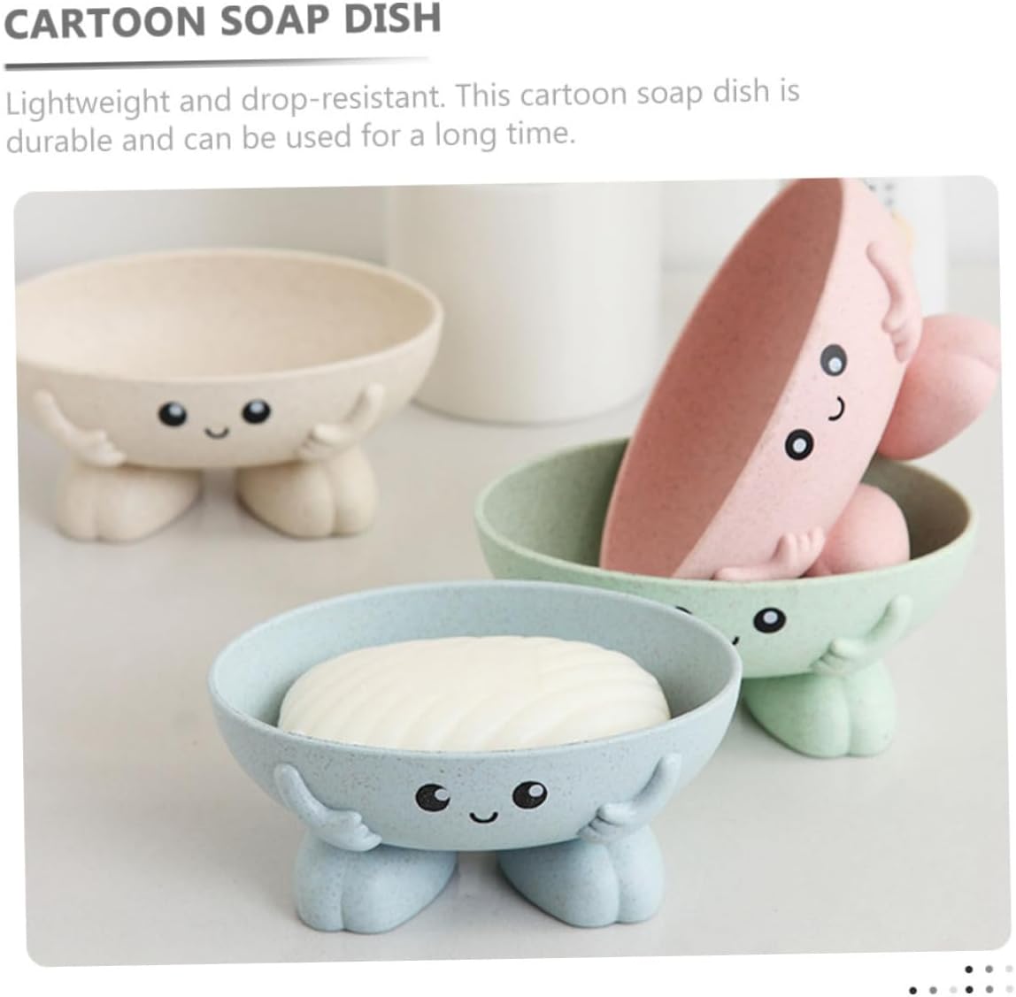 LIFKOME 2-Pack Soap Dishes with Draining Holes