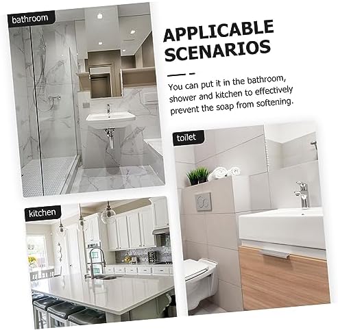 Zerodeko Clear Soap Holder with Iron Stand