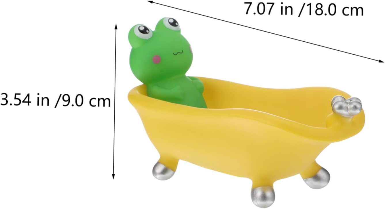 TINEASUR Frog-shaped Soap Dish - Draining Safe for Home Travel Use