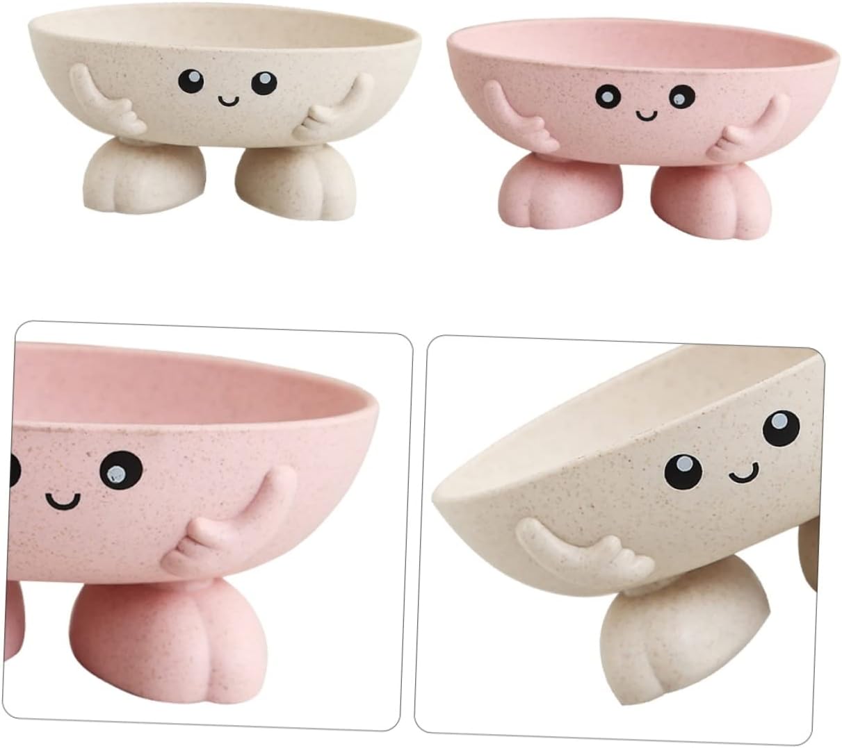 Cute Cartoon Soap Holder Set for Bathroom Kitchen
