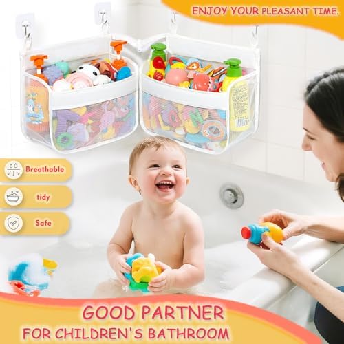 Multi-Use Bath Toy Organizer - Corner Wall Mount