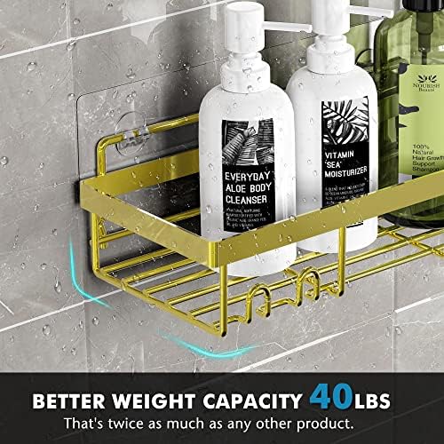 Sturdy Metal Non-Marking Adhesive shower caddy