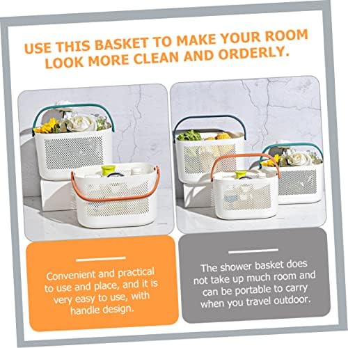 Portable Folding Shower Basket Plastic Organizer for Bathroom Kitchen Use