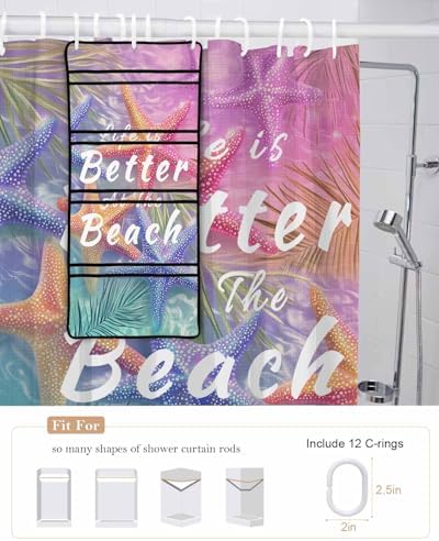 ZFUNCING Summer-Marine Mesh Shower Organizer Set