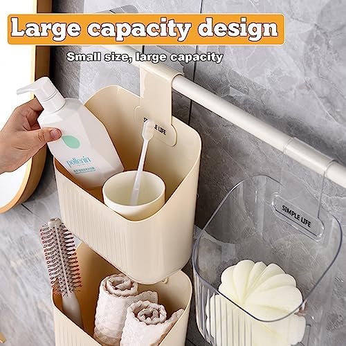 3-Piece Hanging Shower Basket Caddy Portable Wall Storage Organizer