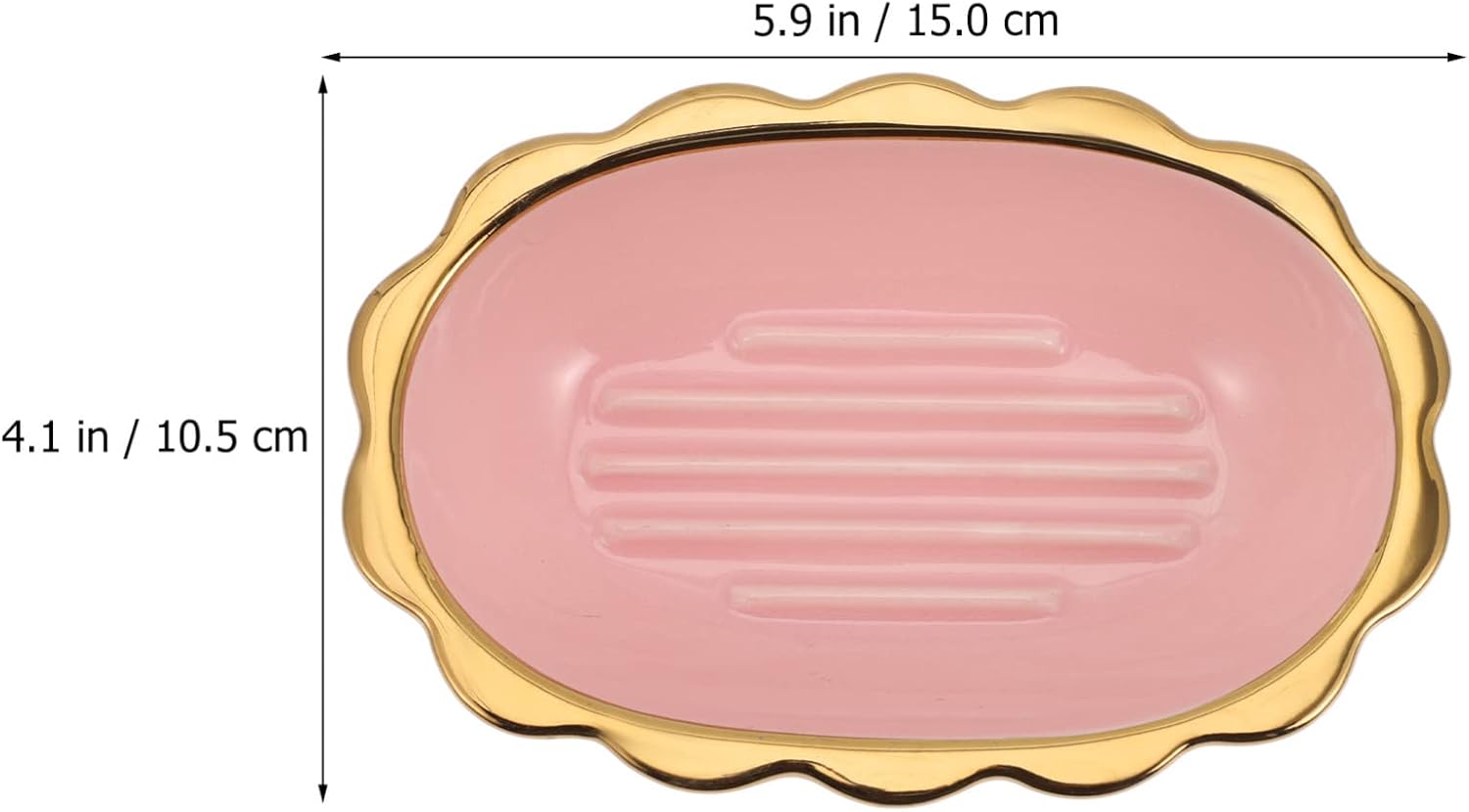 Ceramic Soap Dish with Lace Design