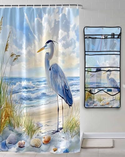 Waterproof Mesh Shower Caddy with 10 Pockets Easy to Hang Style Bathroom Organizer