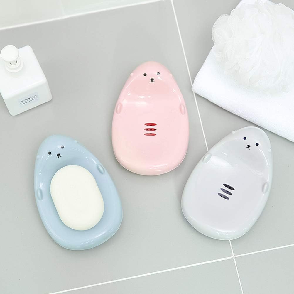 3PCS Cartoon Soap Holder Storage Case for Kids