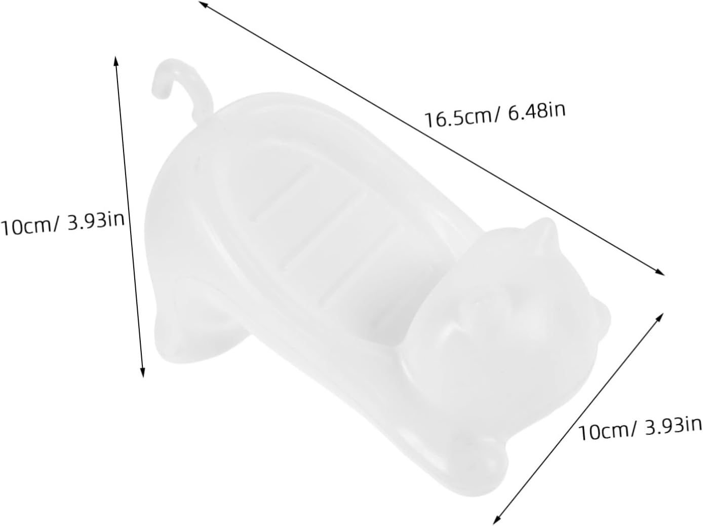 Cute Cat Soap Dish Self Draining Bathroom Holder