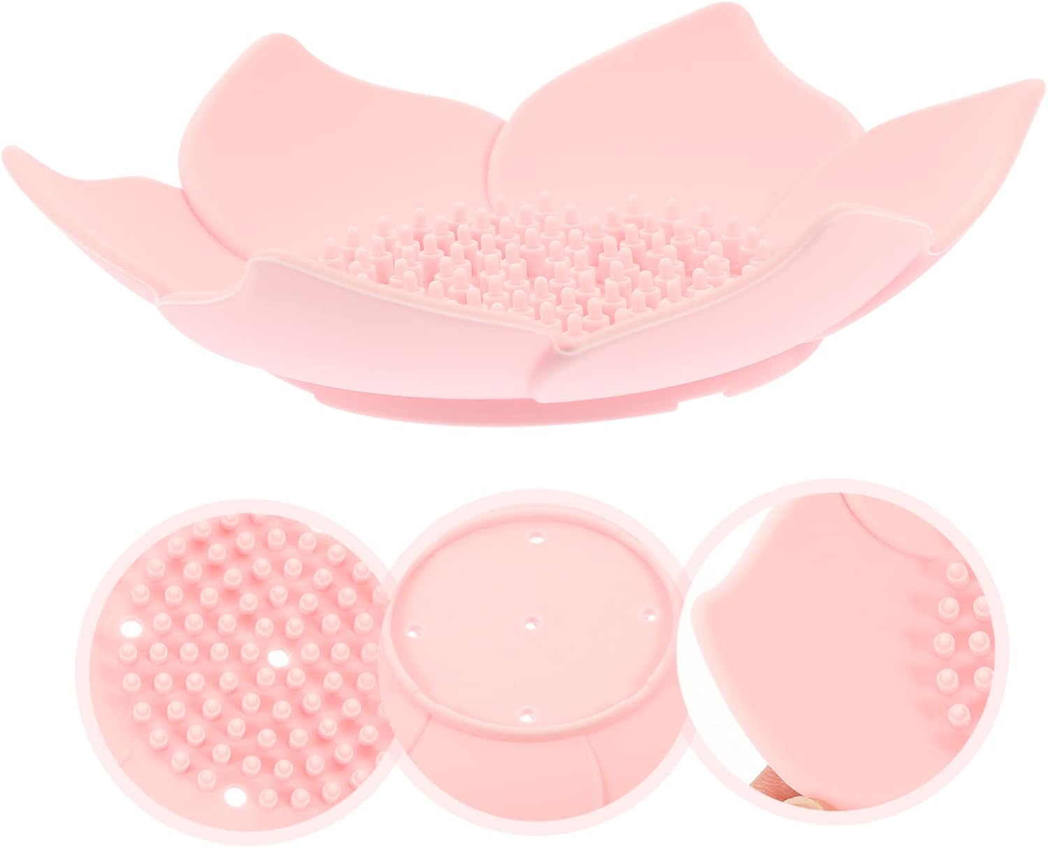 Unomor Silicone Flower Soap Holder 2-Pack