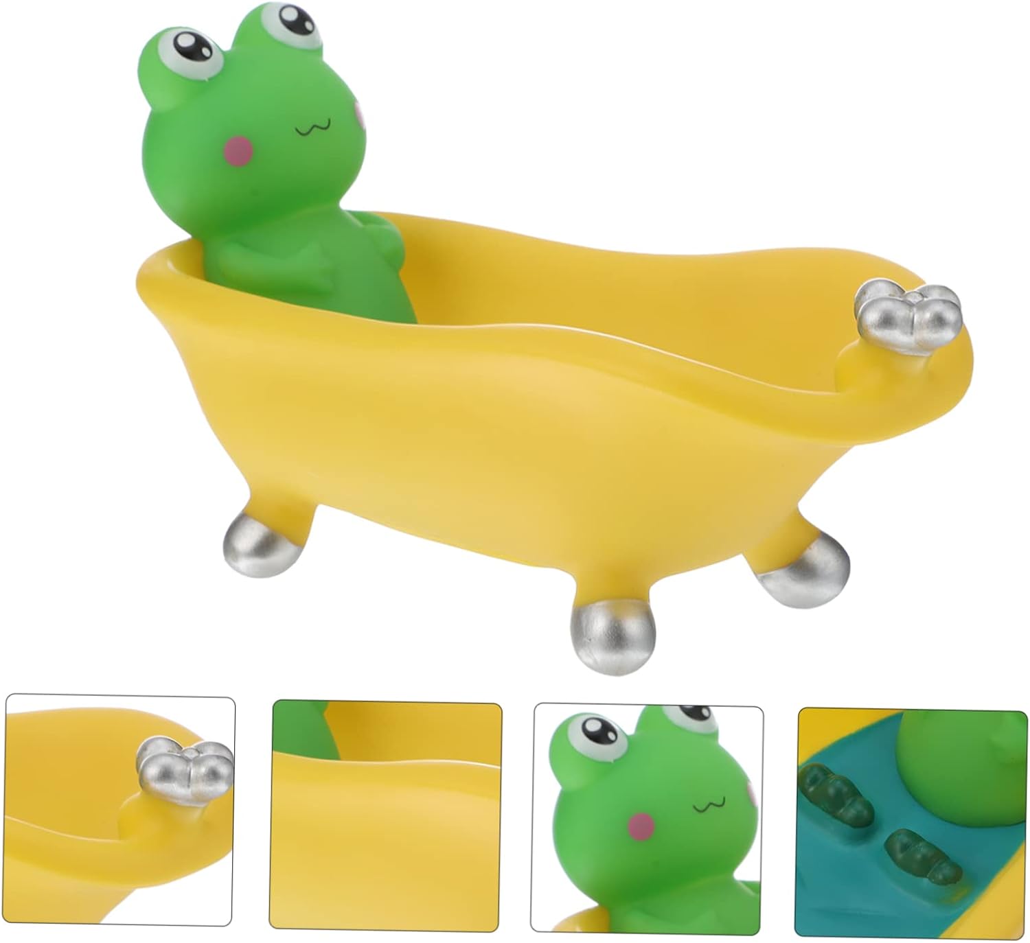 Stylish Frog-shaped Bathtub-Style Reusable Sponge Bath Soap Holder