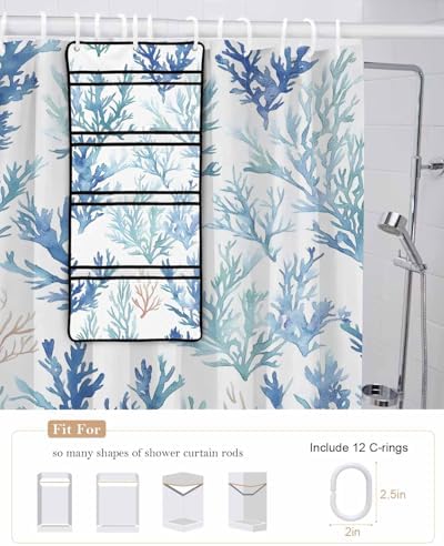 ZFUNCING Waterfall Mesh Hanging Shower Organizer