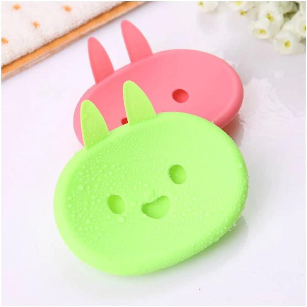 2PCS Suction Cup Soap Dish for Bathroom and Kitchen Use