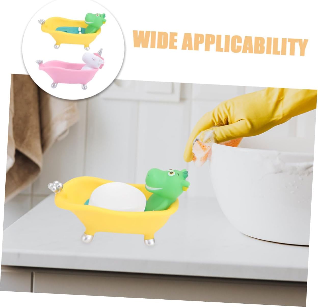 2pc Cute Cartoon Animal Soap Holder