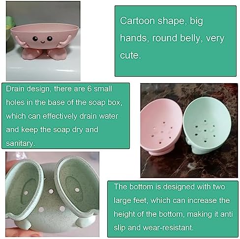 NentMent 2 Pack Cartoon Panda Soap Dish