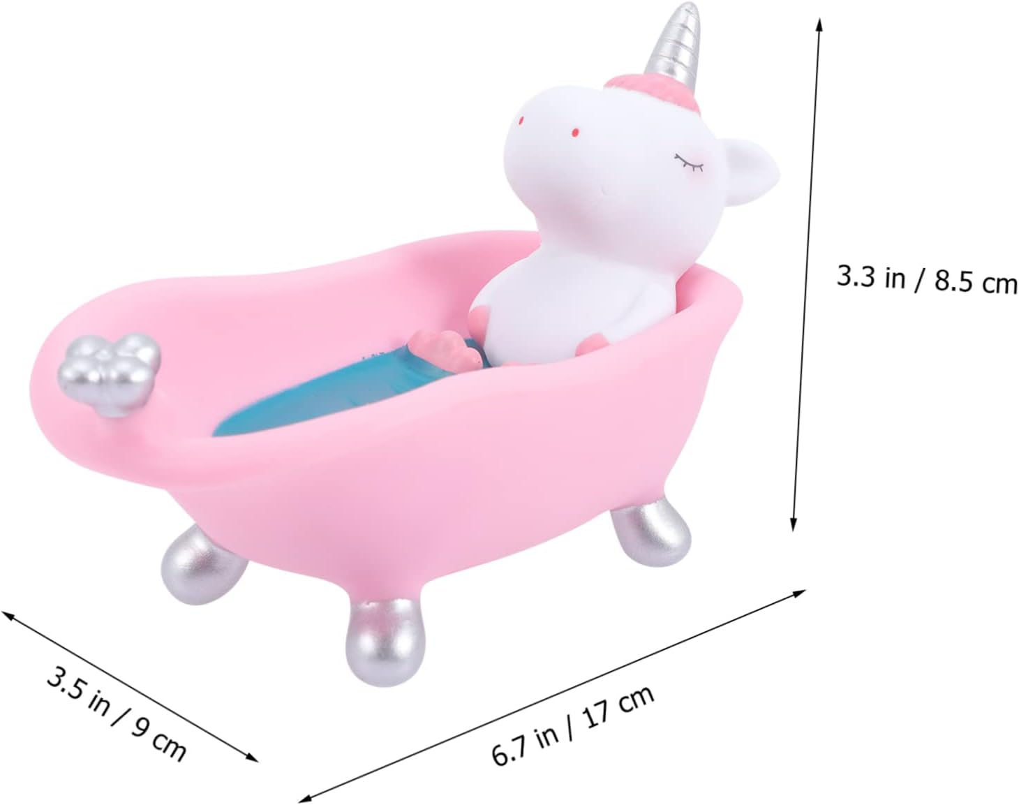 Cartoon Unicorn Soap Dish Holder for Bathroom
