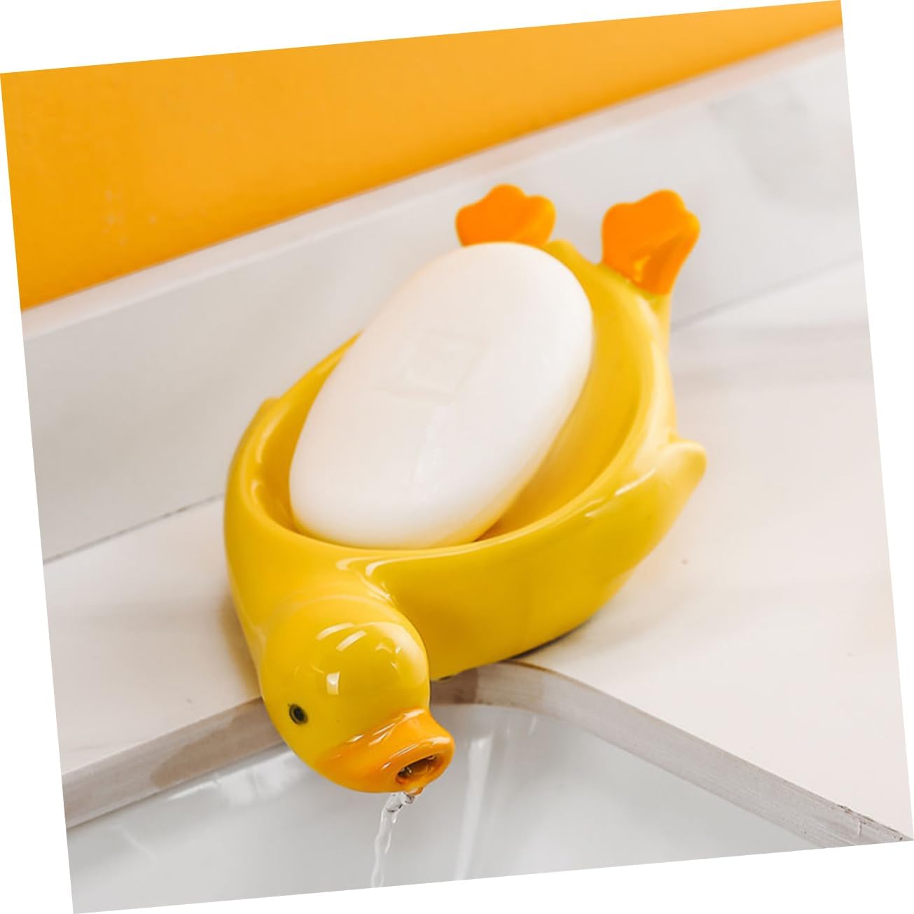 Duck-Shape Ceramic Soap Dish