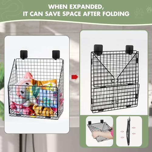 Greentainer Foldable Bath Toy Storage Basket