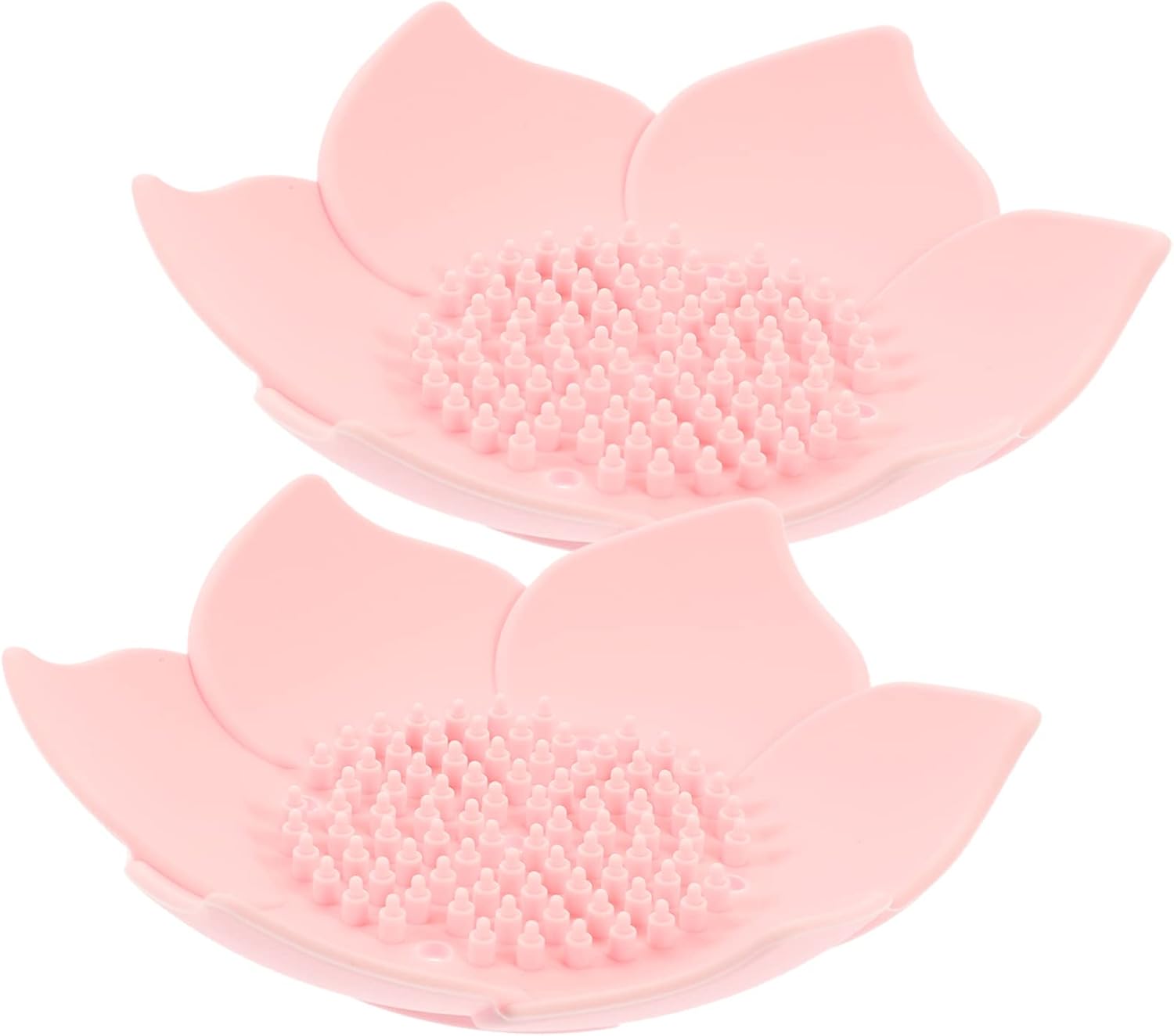 Bathroom Soap Dish Holder with Drainage and Flower Design