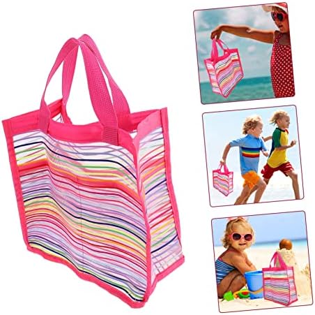 TOYANDONA Kids Beach Tote Bag with Mesh Lining