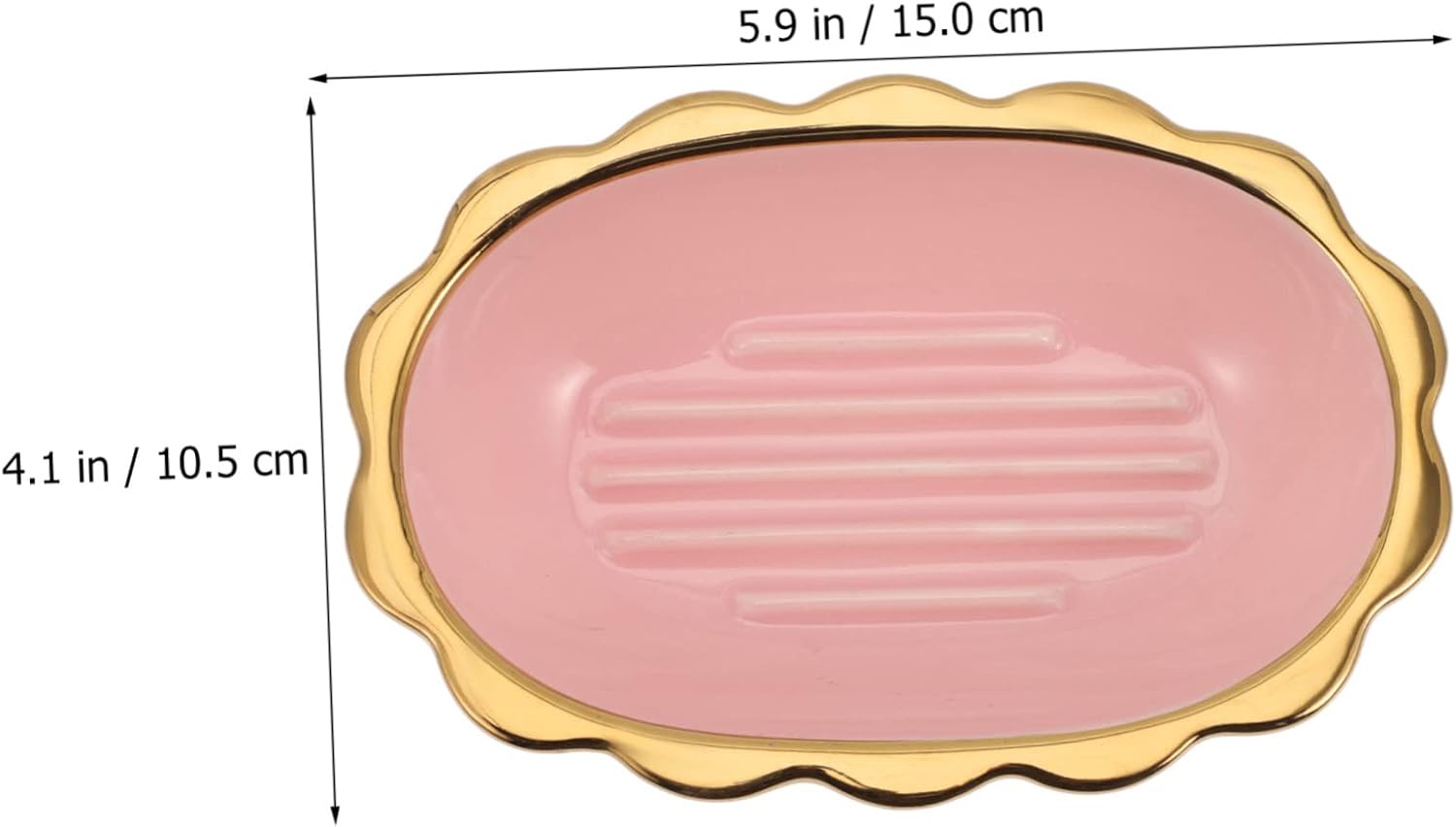 LIFKOME Elegant Ceramic Soap Tray with Lace Design