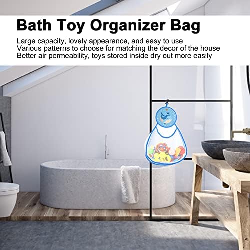 Naroote Bath Toy Holder Organizer Mesh Bag with Hanging Design