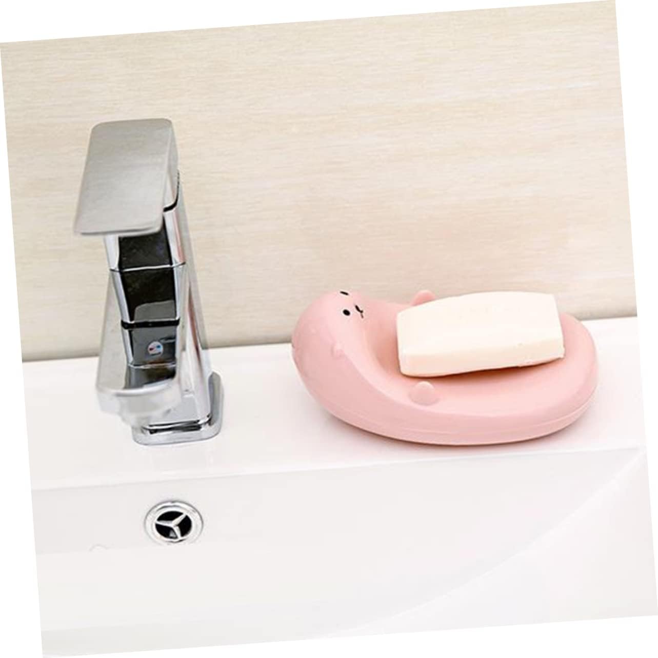 PRETYZOOM P Dish Boys Girls Self Draining Soap Holder Pink