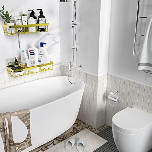 Sturdy Metal Non-Marking Adhesive shower caddy