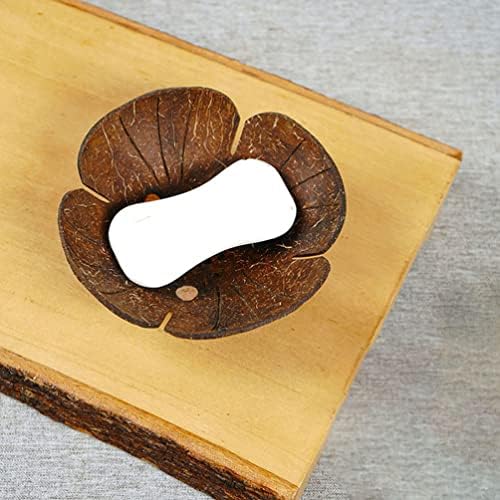 Eco-Friendly Coconut Shell Flower-Shape Soap Dish