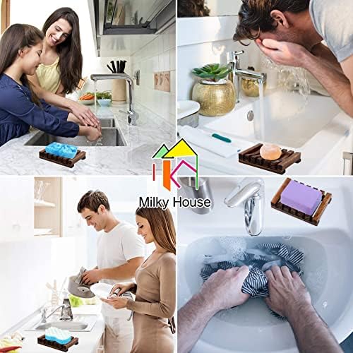 4-Piece Bamboo Soap Holder for Babies