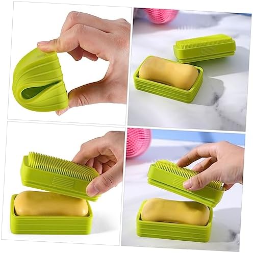 Large Bar Soap Container with Silicone Exfoliating Brush