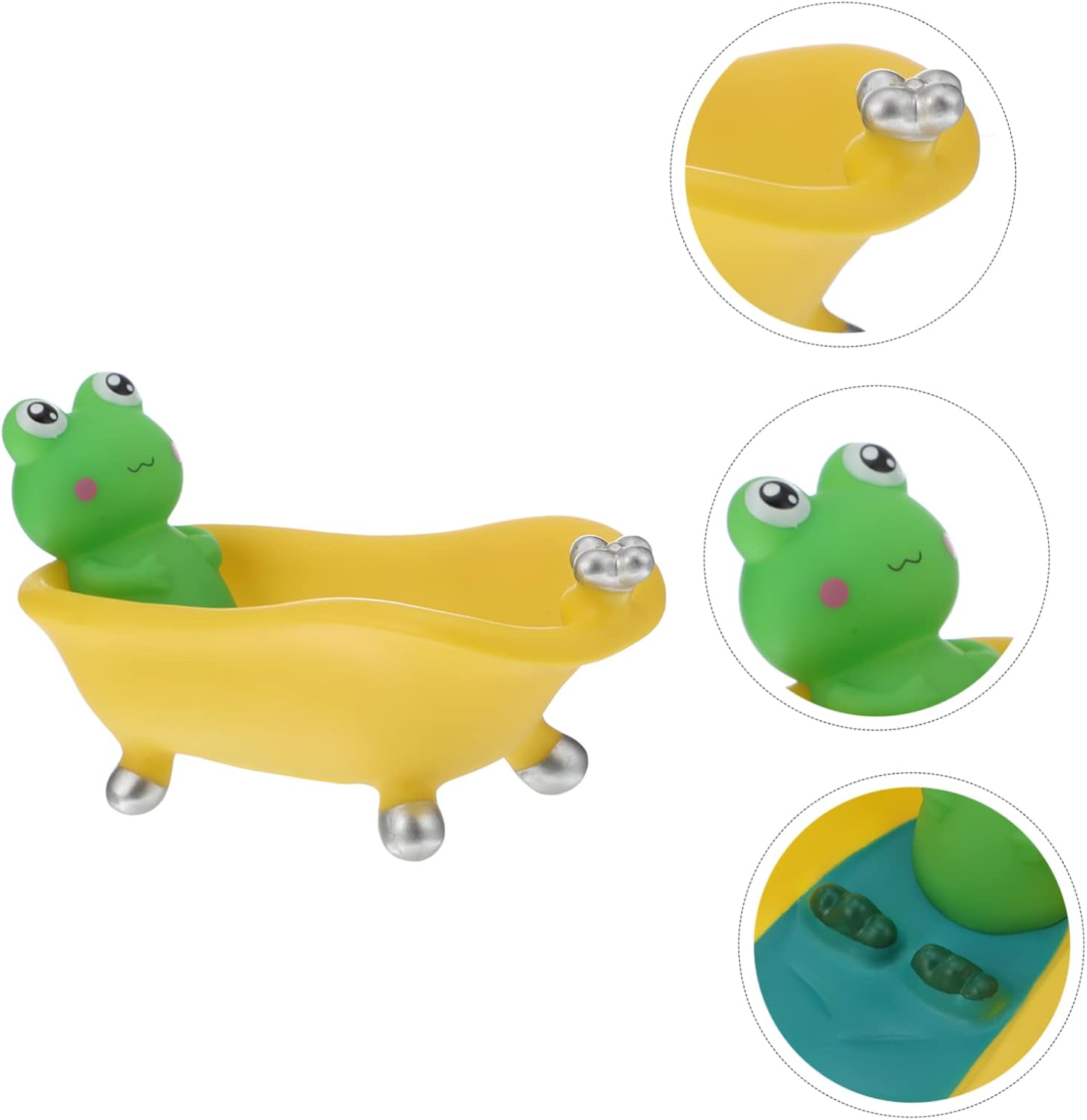 TINEASUR Frog-shaped Soap Dish - Draining Safe for Home Travel Use
