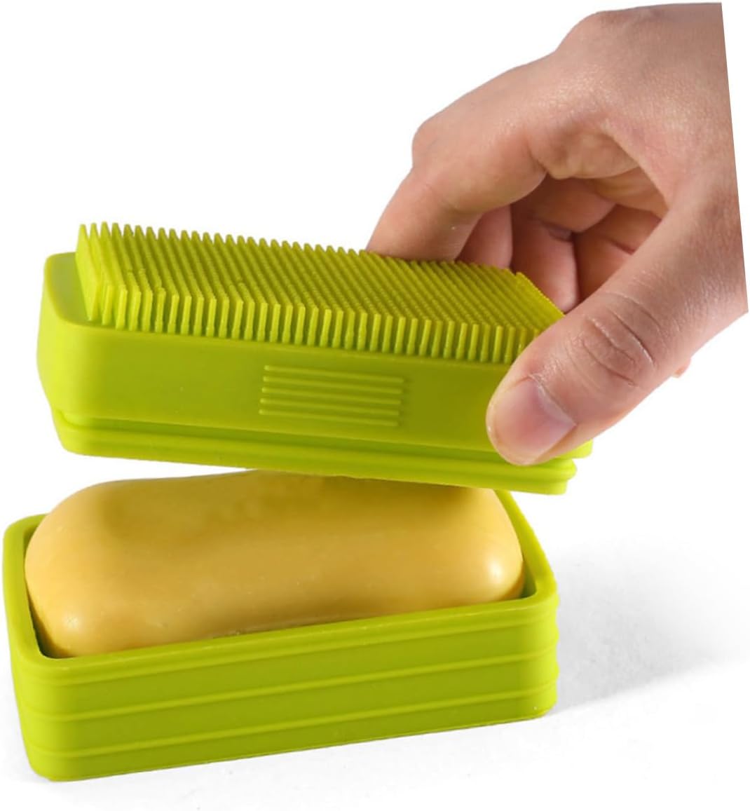 Large Bar Soap Container with Silicone Exfoliating Brush
