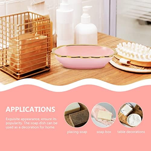 Ceramic Soap Dish with Lace Design
