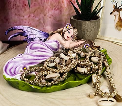Ebros Under the Starry Night Lavender Fairy Soap Dish Figurine