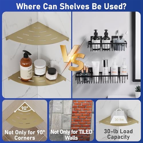 2 Pack Corner Shower Shelves