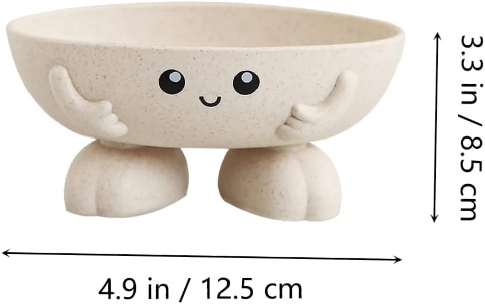 2pcs Cartoon Soap Dish with Drainage for Bathroom Kitchen
