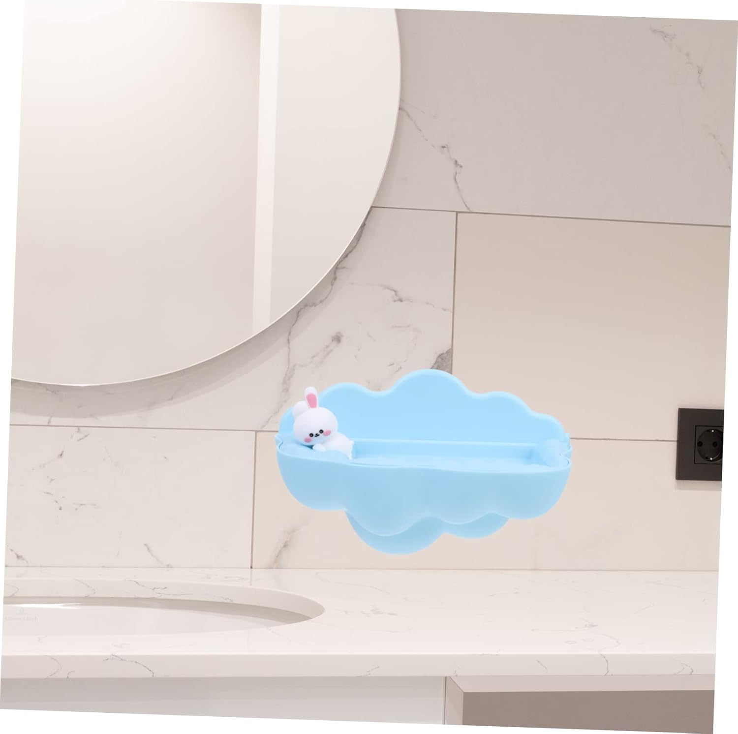 Stylish Wall-Mounted Cartoon Cloud Soap Dish for Bathroom Kitchen Organization