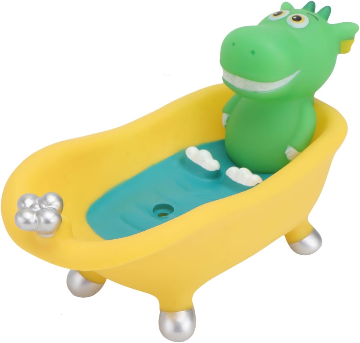 IMIKEYA Cartoon Dinosaur Soap Dish Holder - Cute Bathroom Soap Tray with Drain