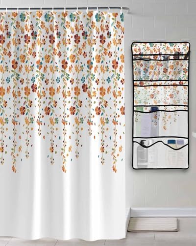 Sleek Mesh Organizer in Botanical Floral Design