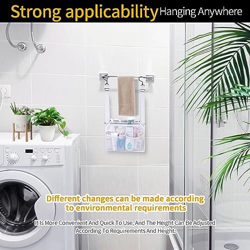 4 Storage Pockets Adjustable Mesh Bathroom Bag