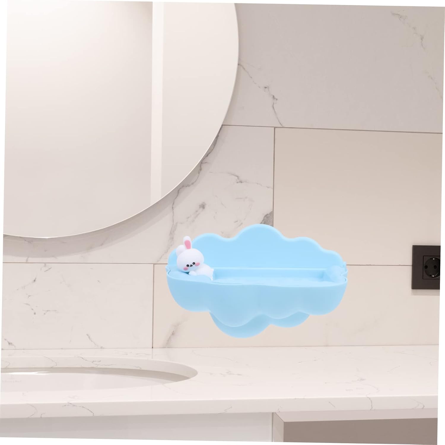 Modern Wall-Mounted Soap Holder No Drilling Easy to Clean - Bathroom Kitchen