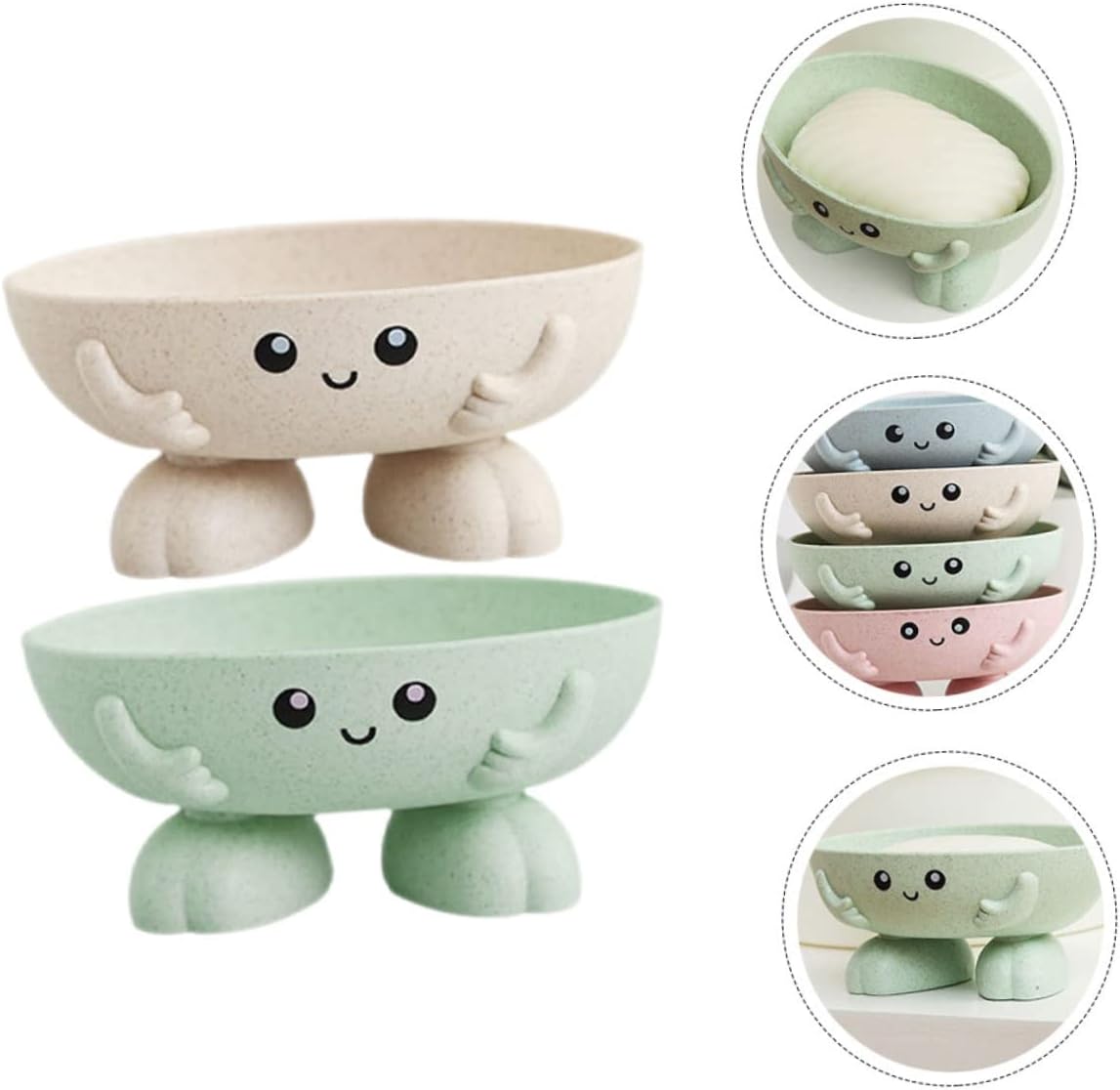 LIFKOME 2-Pack Soap Dishes with Draining Holes