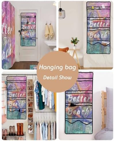 ZFUNCING Summer-Marine Mesh Shower Organizer Set