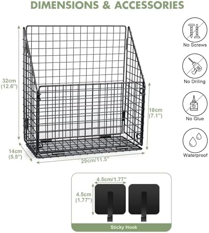 Greentainer Foldable Bath Toy Storage Basket